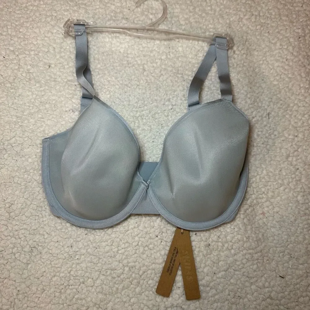 Skims Weightless Demi Bra Denim Light Dusty Blue Color Size 32DDD NWT - Picture 1 of 9